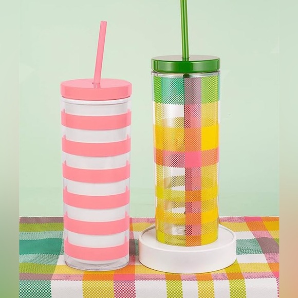 NWT! Kate spade ♠️ tumbler in fun summer stripes design - Picture 5 of 12